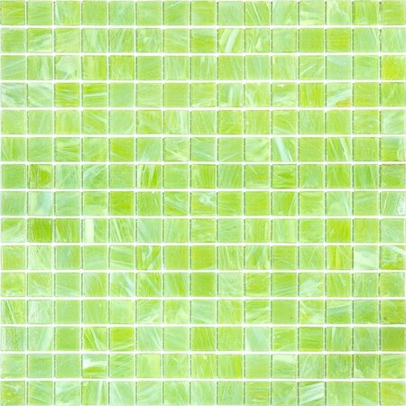 APOLLO TILE Celestial 12 in. x 12 in. Glossy Green Lizard Glass Mosaic Wall and Floor Tile 20 sqft/case, 20PK APLST88GN410A